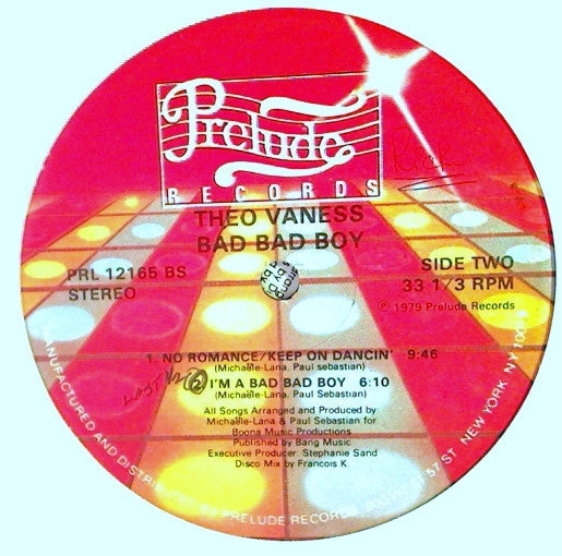 Vaness, Theo - Bad Bad Boy (VG) (Vinyl LP)