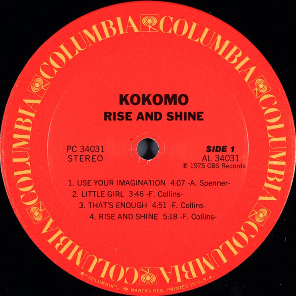 Kokomo - Rise And Shine! (VG+) (Vinyl LP)