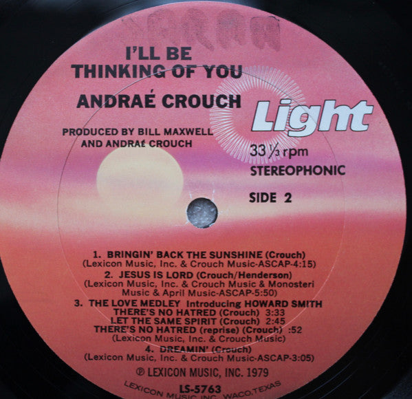 Crouch, Andrae - I'll Be Thinking Of You (VG) (Vinyl LP)