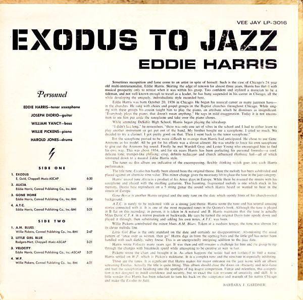 Harris, Eddie - Exodus To Jazz (Vinyl, VG) (Vinyl LP)