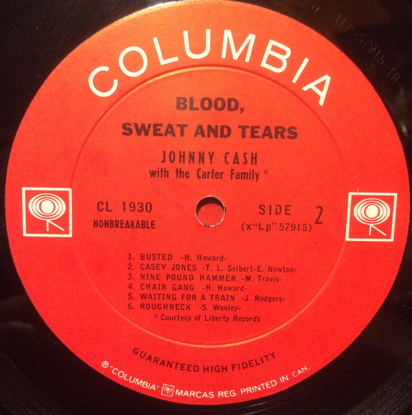 Cash, Johnny - Blood, Sweat And Tears (Vinyl, VG+) (Vinyl LP)