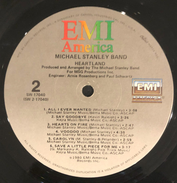 Stanley, Michael Band - Heartland (VG) (Vinyl LP)