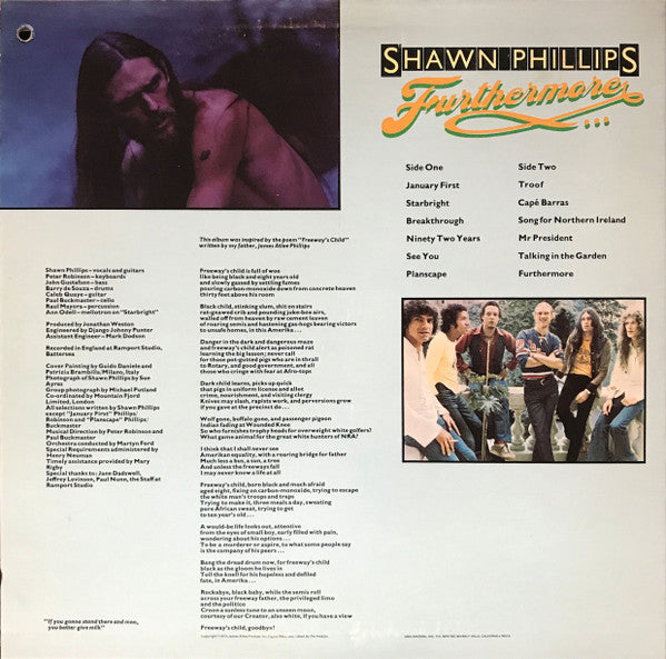 Phillips, Shawn - Furthermore... (NM or M-) (Vinyl LP)
