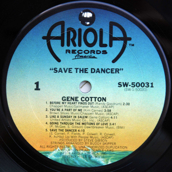 Cotton, Gene - Save The Dancer (VG) (Vinyl LP)