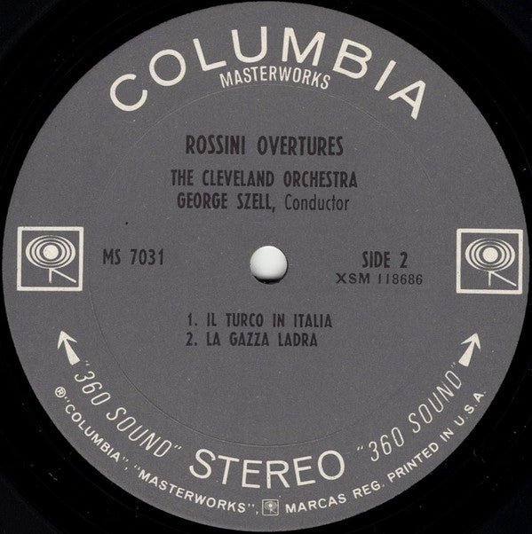 Rossini - George Szell / The Cleveland Orchestra - Rossini Overtures (VG+) (Vinyl LP)