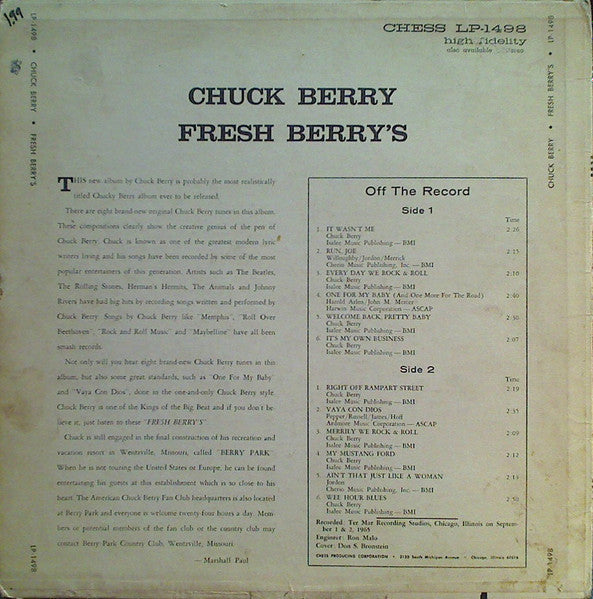 Berry, Chuck - Fresh Berry's (G+) (Vinyl LP)