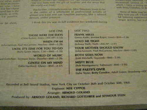 Newman, Phyllis - Those Were The Days (VG) (Vinyl LP)