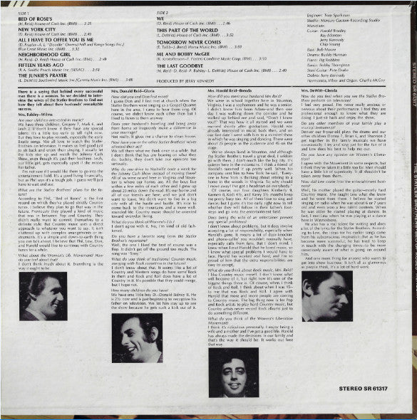 Statler Brothers - Bed Of Rose's (VG) (Vinyl LP)