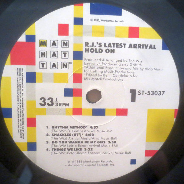 R.J.'s Latest Arrival - Hold On (VG+) (Vinyl LP)