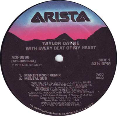 Dayne, Taylor - With Every Beat Of My Heart (NM or M-) (Vinyl LP)