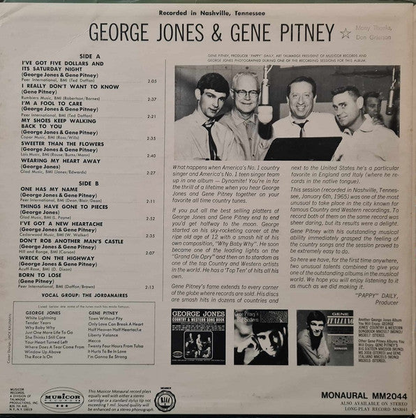 Jones, George & Gene Pitney - George Jones & Gene Pitney (Vinyl, VG+) (Vinyl LP)