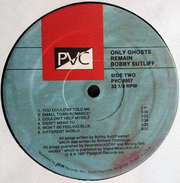 Sutliff, Bobby - Only Ghosts Remain (VG+) (Vinyl LP)