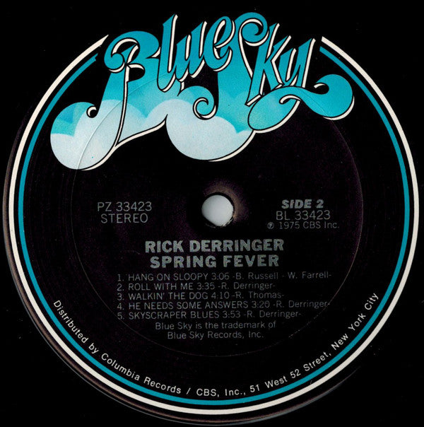 Derringer, Rick - Spring Fever (VG+) (Vinyl LP)