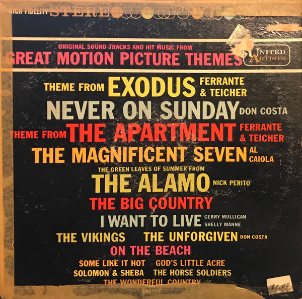 Various - Original Sound Tracks And Hit Music From Great Motion Picture Themes (VG+) (Vinyl LP)
