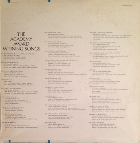 Mancini, Henry & His Orchestra And Chorus - Henry Mancini Presents The Academy Award Songs (VG+) (Vinyl LP)