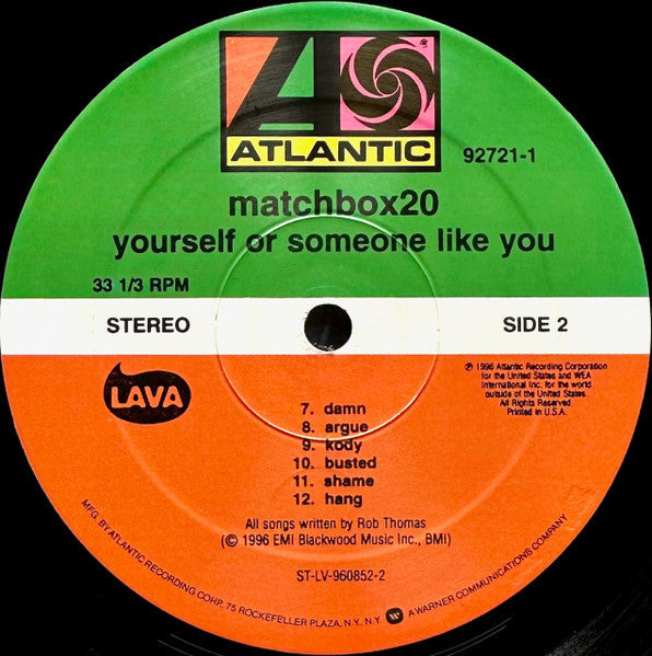 Matchbox 20 - Yourself Or Someone Like You (Vinyl, VG+) (Vinyl LP)