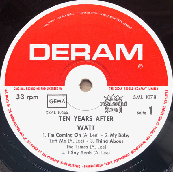 Ten Years After - Watt (VG) (Vinyl LP)