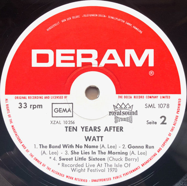 Ten Years After - Watt (VG) (Vinyl LP)