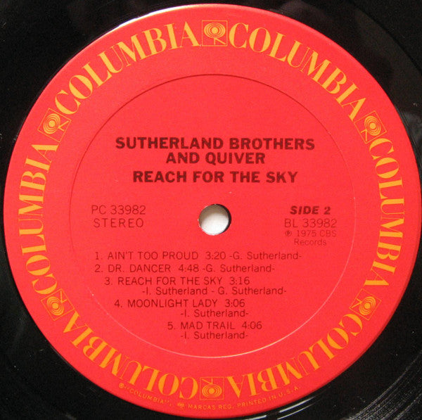 Sutherland Brothers & Quiver - Reach For The Sky (VG+) (Vinyl LP)
