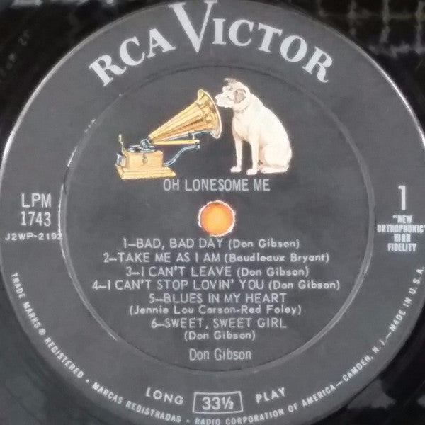 Gibson, Don - Oh Lonesome Me (G+) (Vinyl LP)