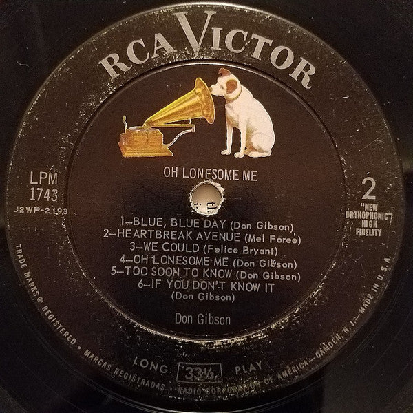 Gibson, Don - Oh Lonesome Me (G+) (Vinyl LP)