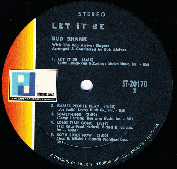 Shank, Bud With The Bob Alcivar Singers - Let It Be (VG) (Vinyl LP)