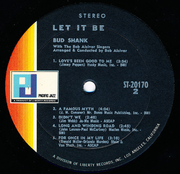 Shank, Bud With The Bob Alcivar Singers - Let It Be (VG) (Vinyl LP)