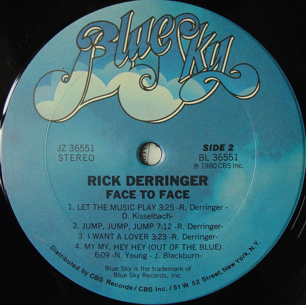Derringer, Rick - Face To Face (VG) (Vinyl LP)