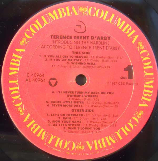 D'Arby, Terence Trent - Introducing The Hardline According To Terence Trent D'Arby (Vinyl, VG+) (Vinyl LP)