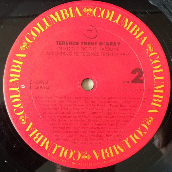 D'Arby, Terence Trent - Introducing The Hardline According To Terence Trent D'Arby (Vinyl, VG+) (Vinyl LP)