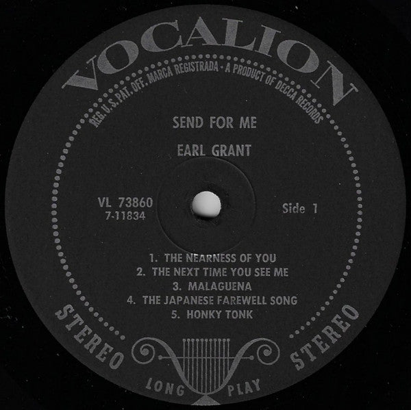 Grant, Earl - Send For Me (VG) (Vinyl LP)