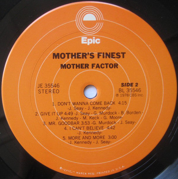 Mother's Finest - Mother Factor (Vinyl, VG) (Vinyl LP)
