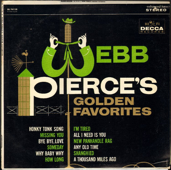 Pierce, Webb - Webb Pierce's Golden Favorites (Vinyl, VG) (Vinyl LP)