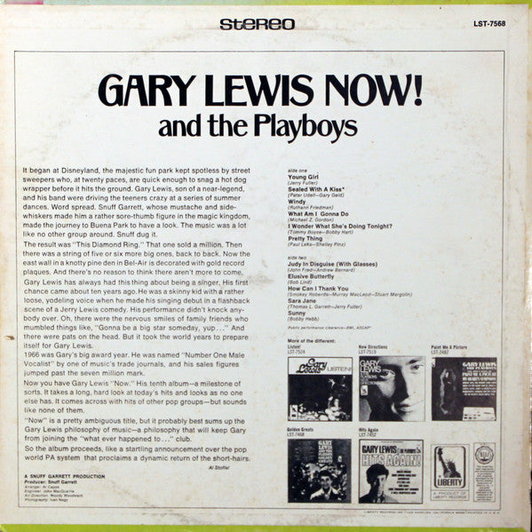 Lewis, Gary & The Playboys - Now! (VG+) (Vinyl LP)