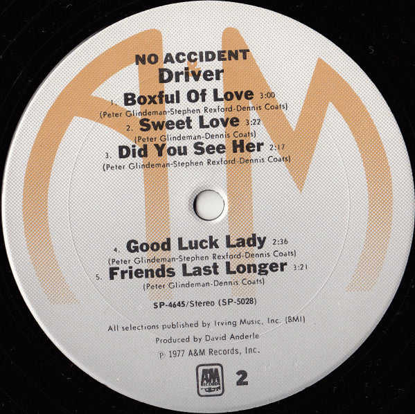 Driver  - No Accident (Vinyl, M) (Vinyl LP)