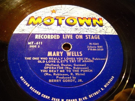 Wells, Mary - Recorded Live On Stage (VG) (Vinyl LP)