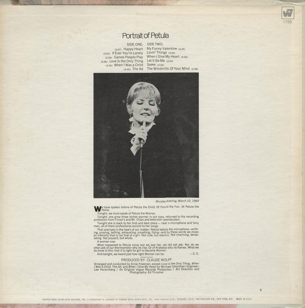 Clark, Petula - Portrait Of Petula (VG) (Vinyl LP)
