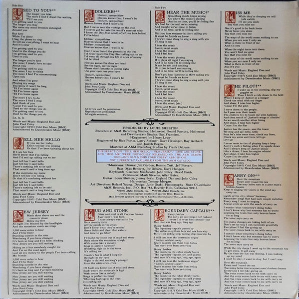 England Dan & John Ford Coley - I Hear The Music (VG+) (Vinyl LP)