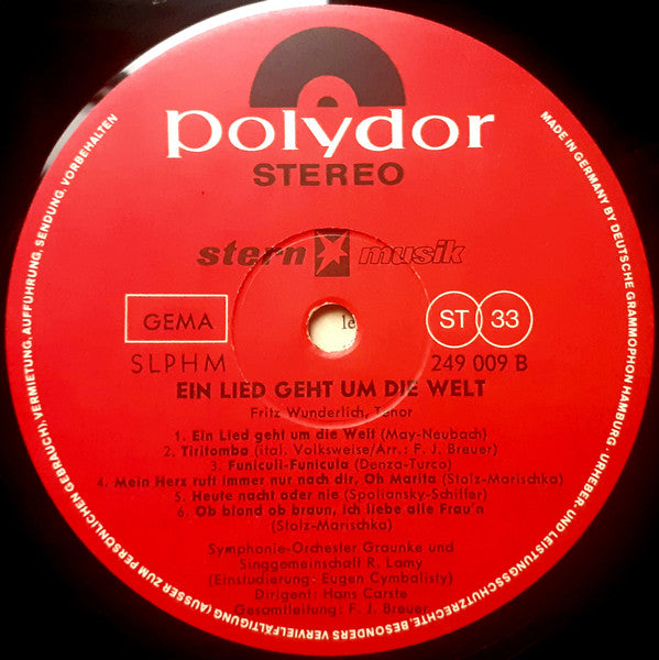 Wunderlich, Fritz - Ein Lied Geht Um Die Welt (VG+) (Vinyl LP)
