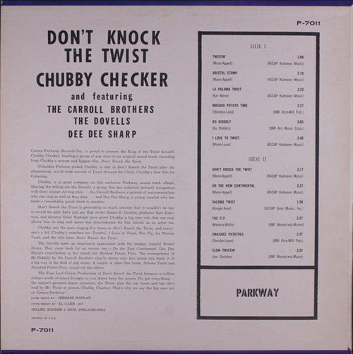 Checker, Chubby Also Featuring The Dovells / The Carroll Brothers* / Dee Dee Sharp - Don't Knock The Twist - Original Soundtrack Recording (Vinyl, VG) (Vinyl LP)
