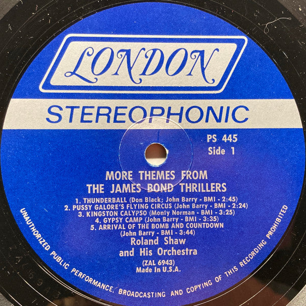 James Bond, More Themes From - Shaw, Roland Orchestra(VG+) (Vinyl LP)