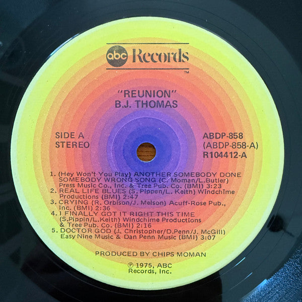 Thomas, B.J. - Reunion (Vinyl, VG+) (Vinyl LP)