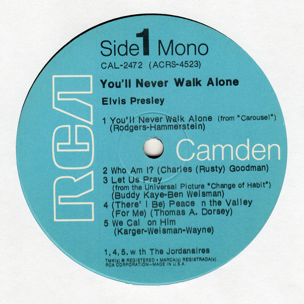 Elvis - You'll Never Walk Alone (Vinyl, VG+) (Vinyl LP)