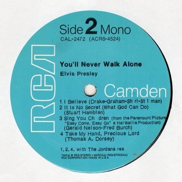 Elvis - You'll Never Walk Alone (Vinyl, VG+) (Vinyl LP)