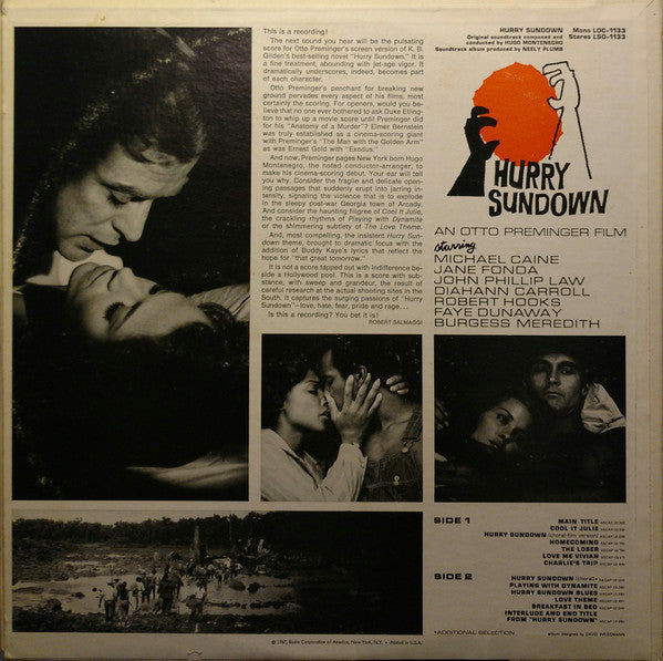 Hurry Sundown (Original Soundtrack) - Montenegro, Hugo(M) (Vinyl LP)