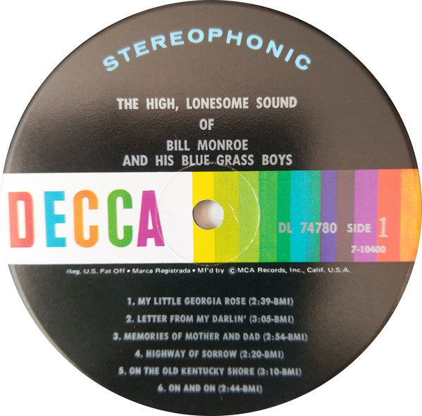 Monroe, Bill And His Blue Grass Boys - The High Lonesome Sound (Vinyl, VG+) (Vinyl LP)