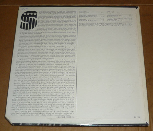 Lipscomb, Mance - Trouble In Mind (VG+) (Vinyl LP)