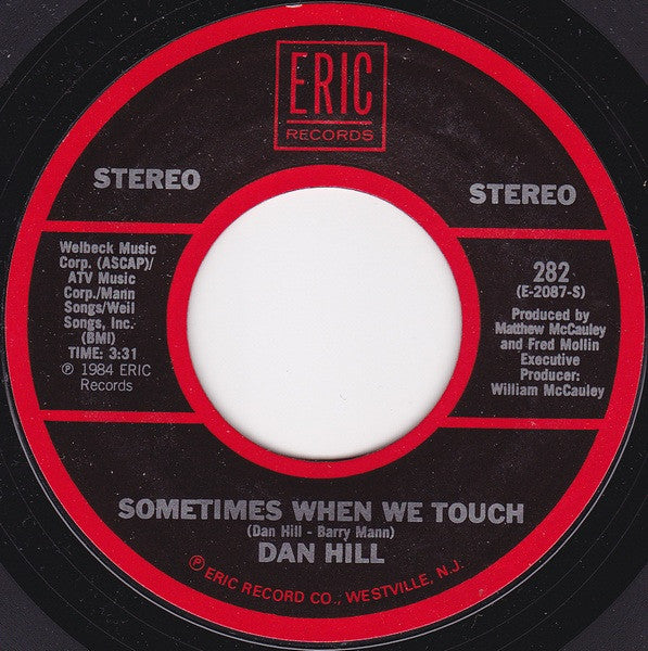 Hill, Dan - Sometimes When We Touch (VG+) (Vinyl LP)