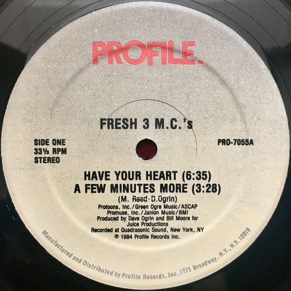 Fresh 3 MC's - Have Your Heart (VG+) (Vinyl LP)