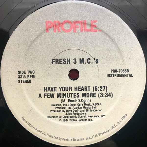Fresh 3 MC's - Have Your Heart (VG+) (Vinyl LP)